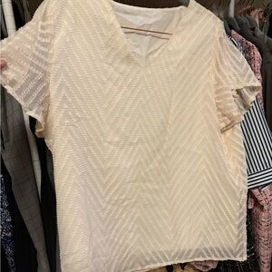 Elegant Cream Women's Top